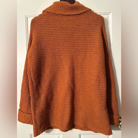 PILCRO Anthropologie XS Cinnamon Cowl Neck Knit Oversized Cozy Sweater Boho Fall - Picture 10 of 11